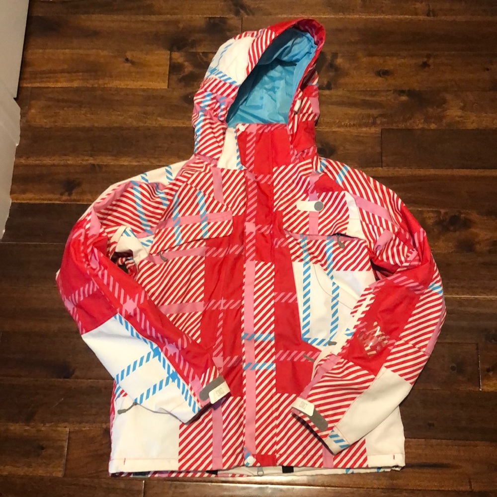 DC Red and White Ski & Snow Jacket